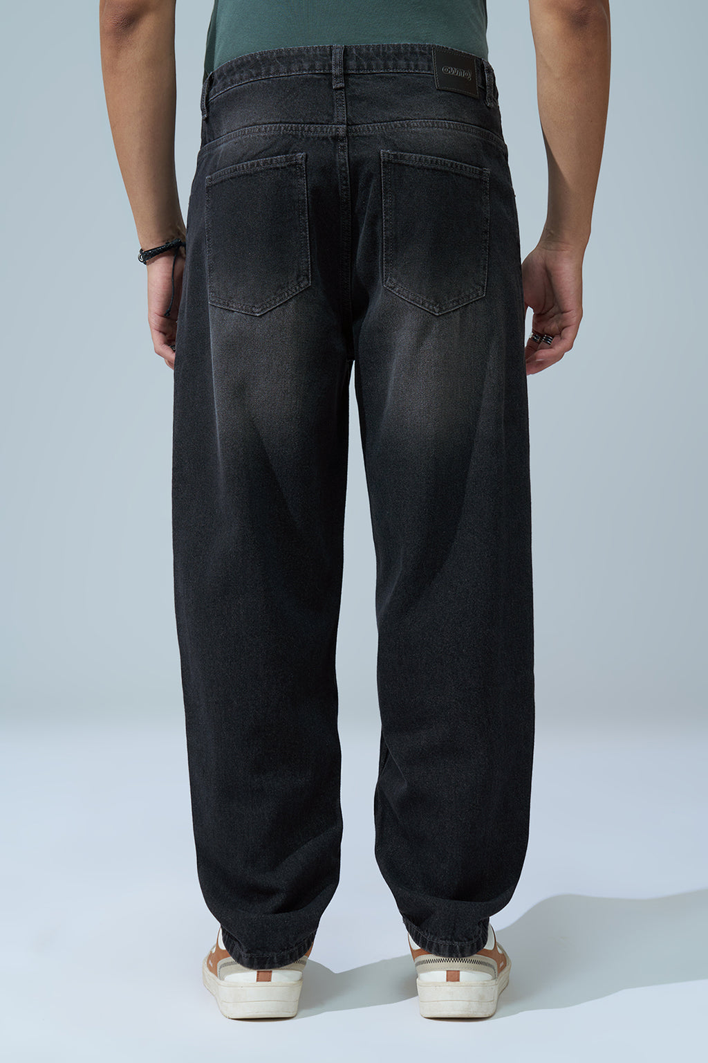 Charcoal Solid Carpenter Fit Jeans for Men - Image 5