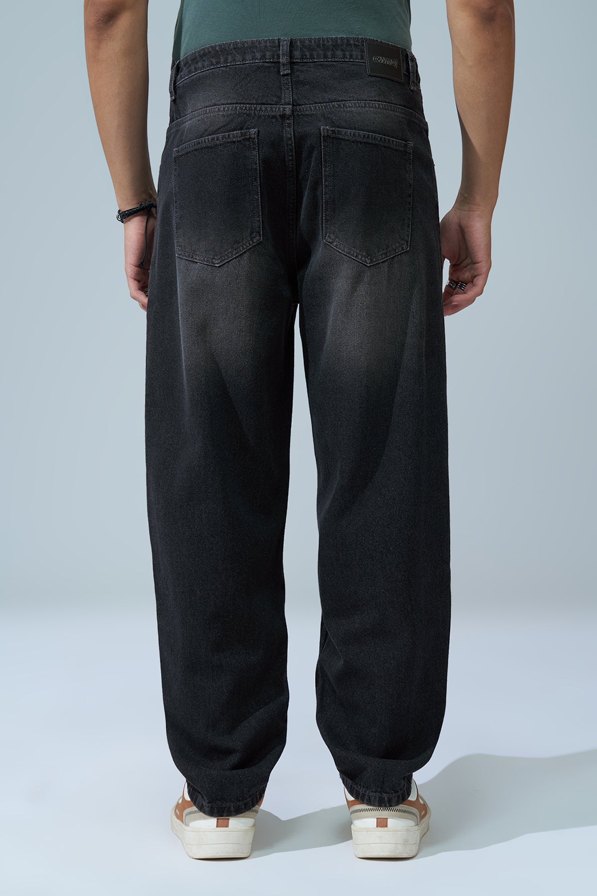 Charcoal Solid Carpenter Fit Jeans for Men - Image 5