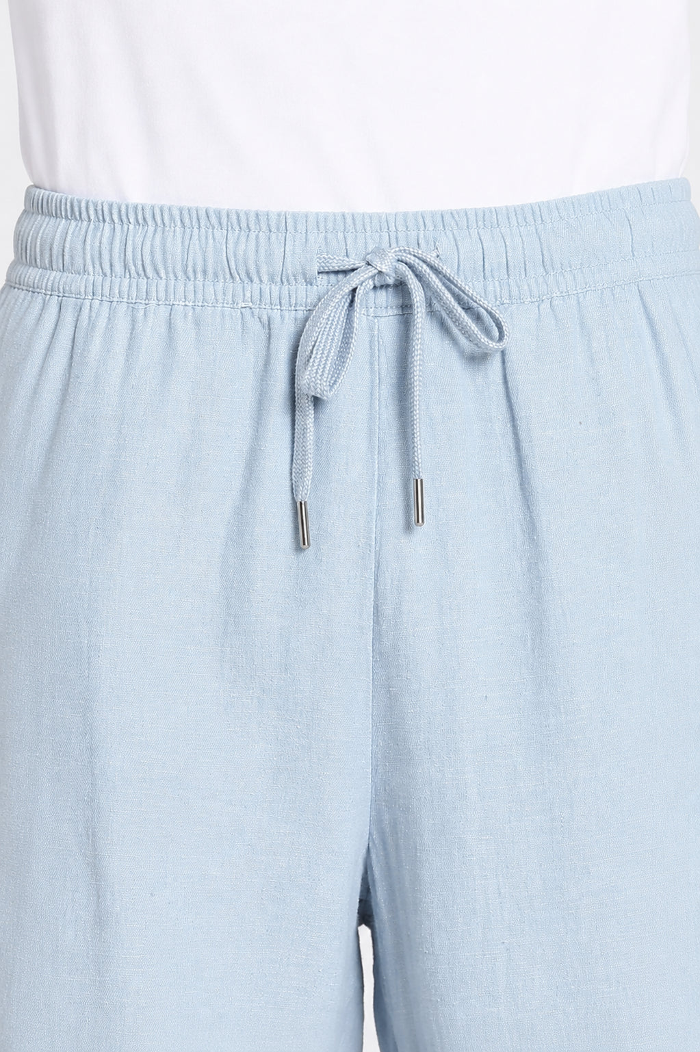 Blue Solid Regular Fit Shorts for Men - Image 3