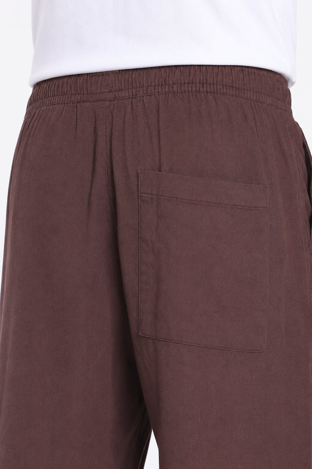 Brown Solid Regular Fit Shorts for Men - Image 3