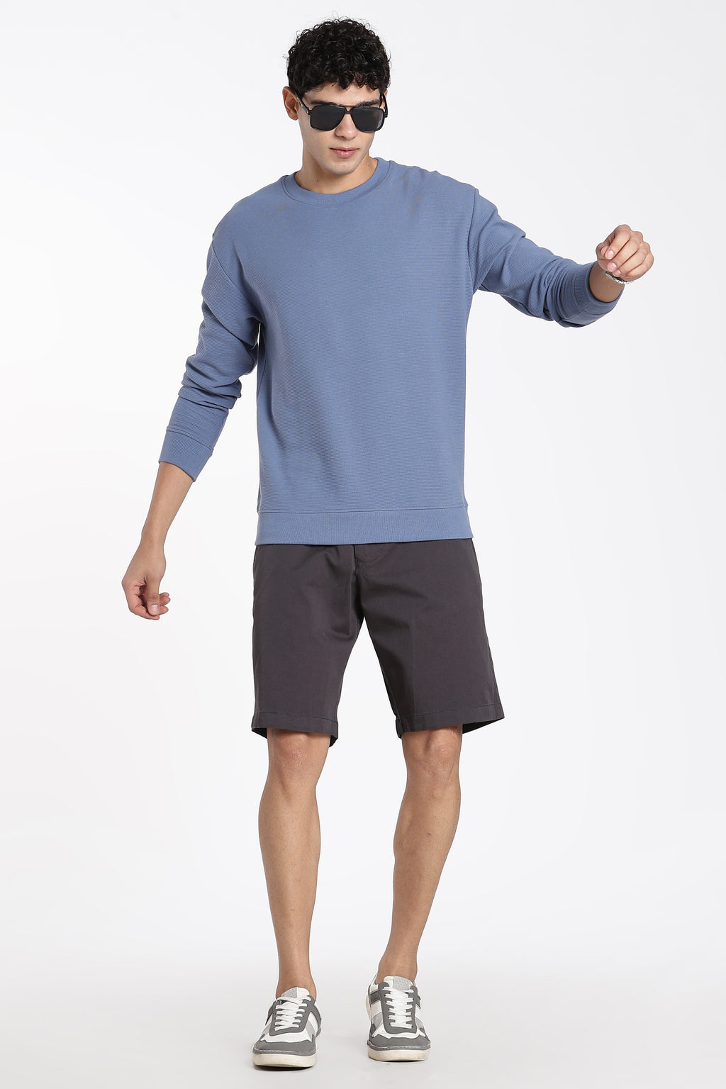 Black Solid Regular Fit Shorts For Men - Image 6