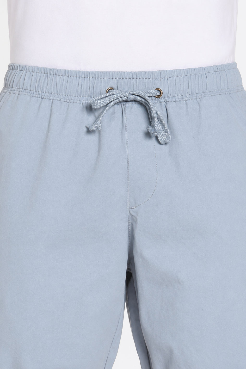 Light Blue 3 Pocketed Regular Fit Shorts for Men - Image 3