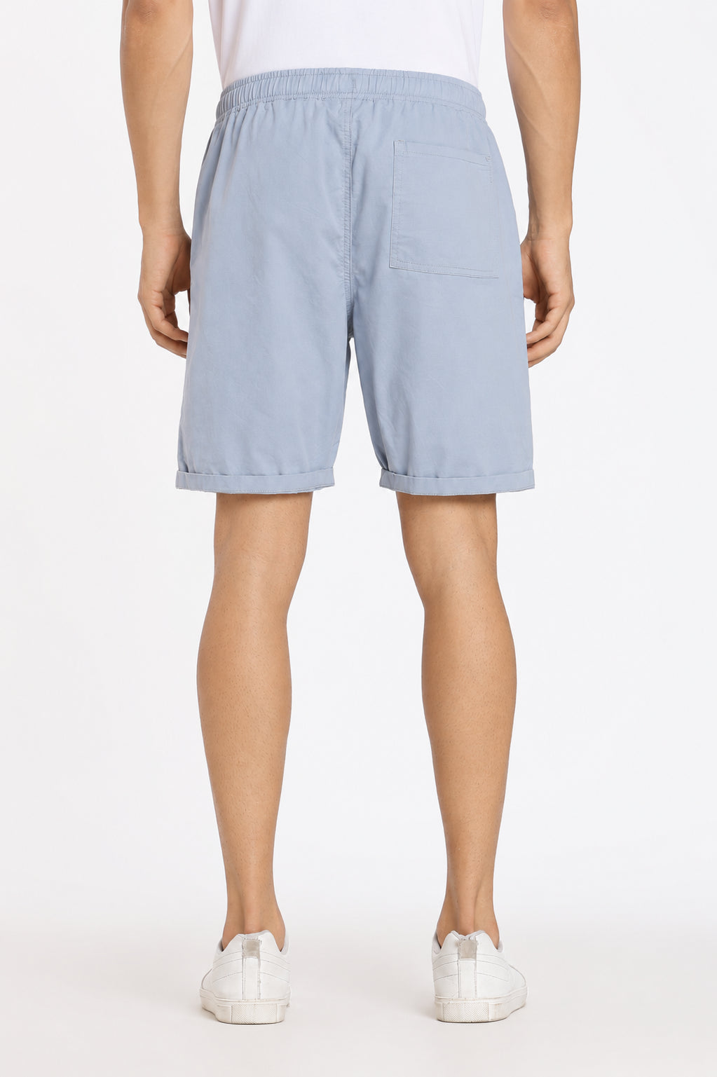 Light Blue 3 Pocketed Regular Fit Shorts for Men - Image 5