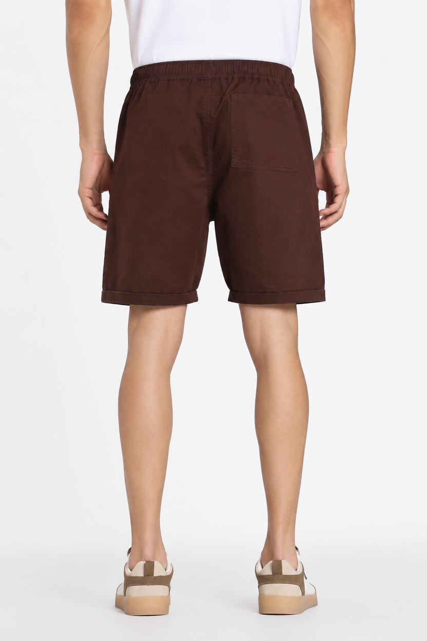 Chocolate 3 Pocketed Regular Fit Shorts For Men - Image 5