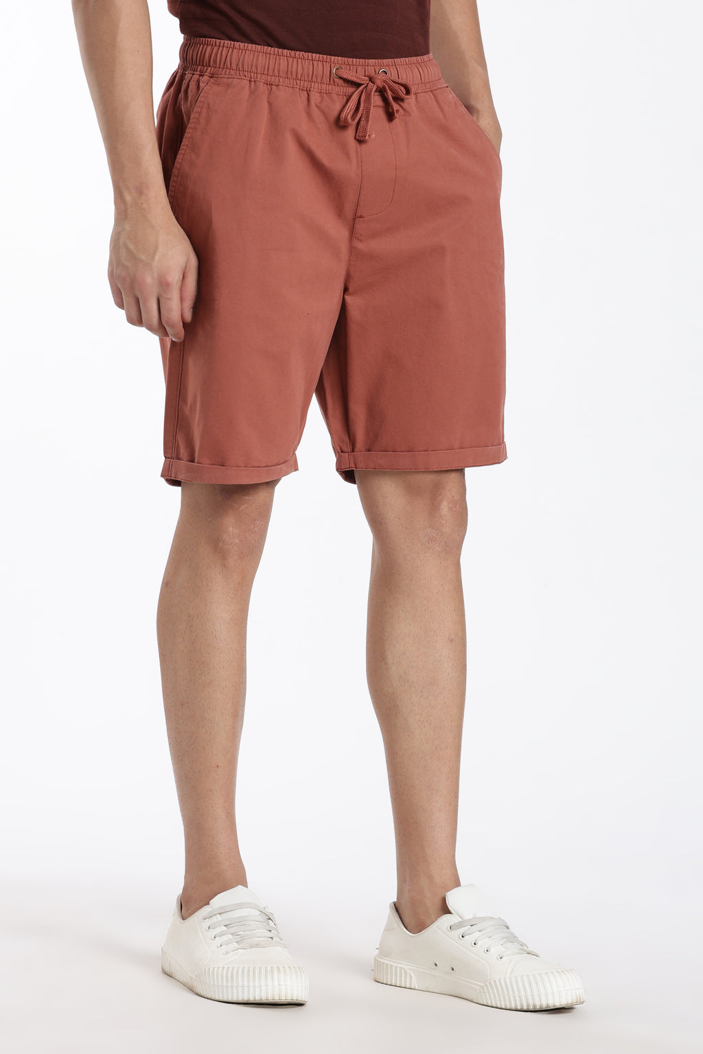 Rust Regular Fit Shorts With 4 Pocket For Men - Image 2