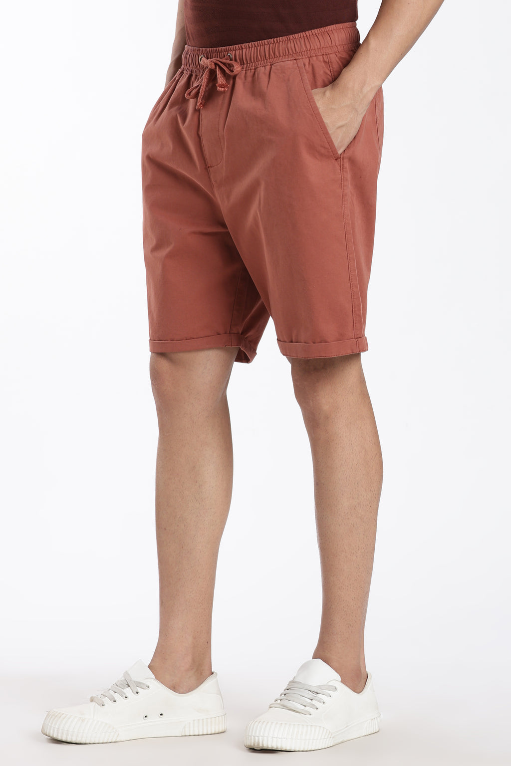 Rust Regular Fit Shorts With 4 Pocket For Men - Image 4