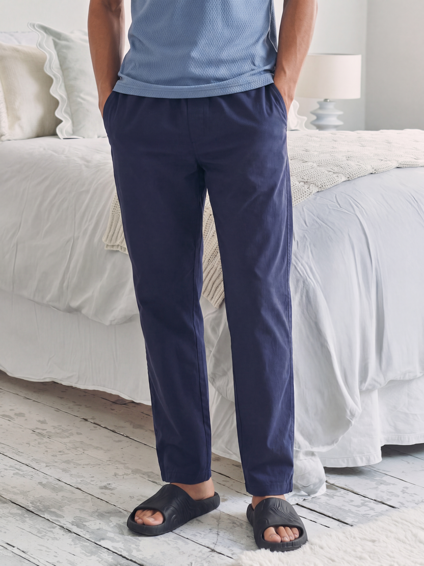 Navy Regular Fit Pyjamas For Men - Image 1