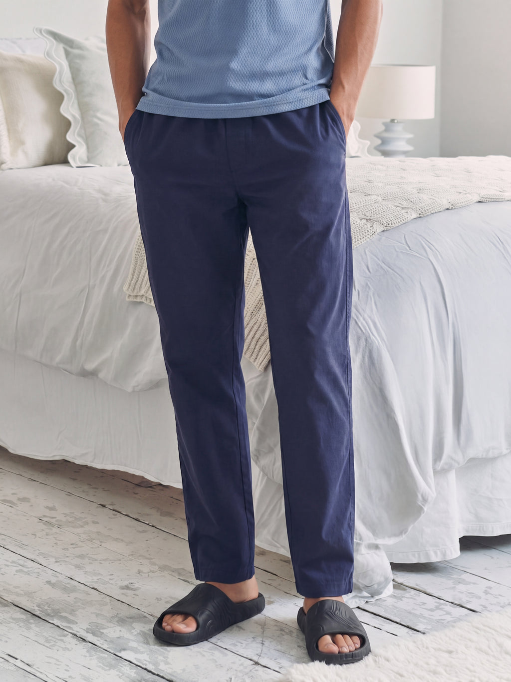 Navy Regular Fit Pyjamas For Men - Image 1
