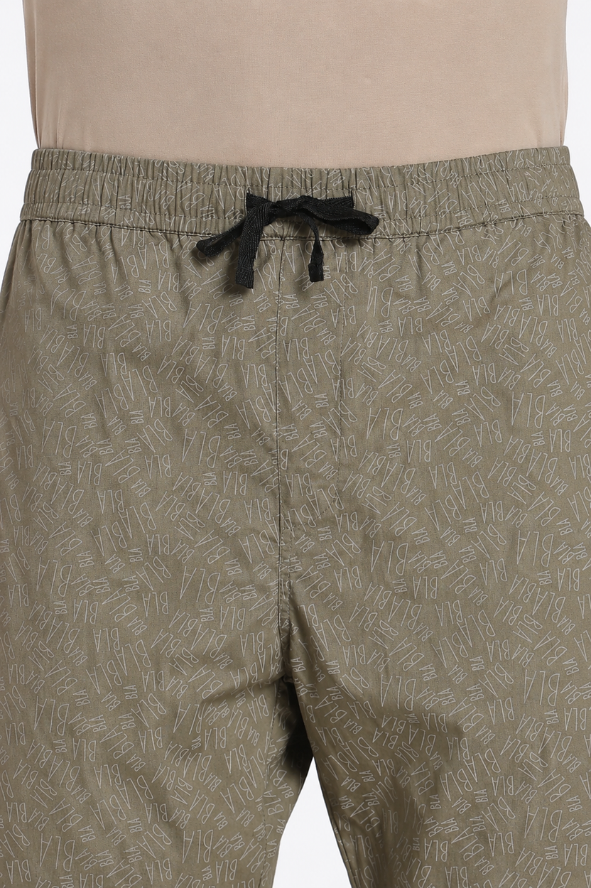 Olive Regular Fit Pyjamas With 2 Pocket for Men - Image 7
