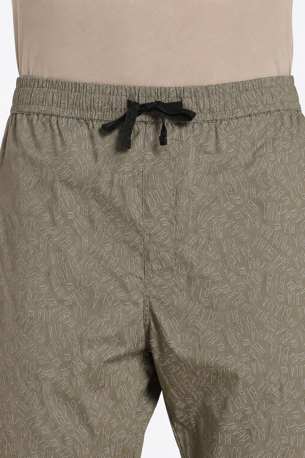 Olive Regular Fit Pyjamas With 2 Pocket for Men - Image 7