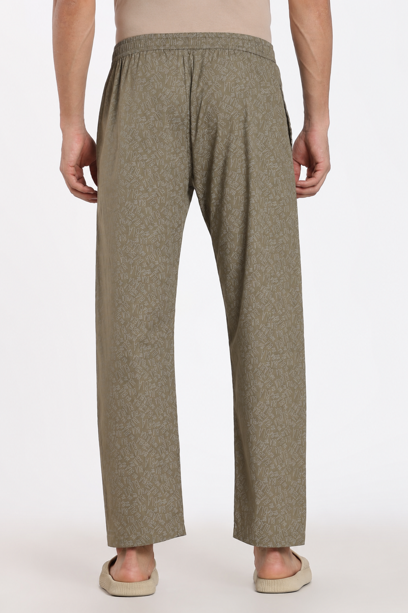 Olive Regular Fit Pyjamas With 2 Pocket for Men - Image 5