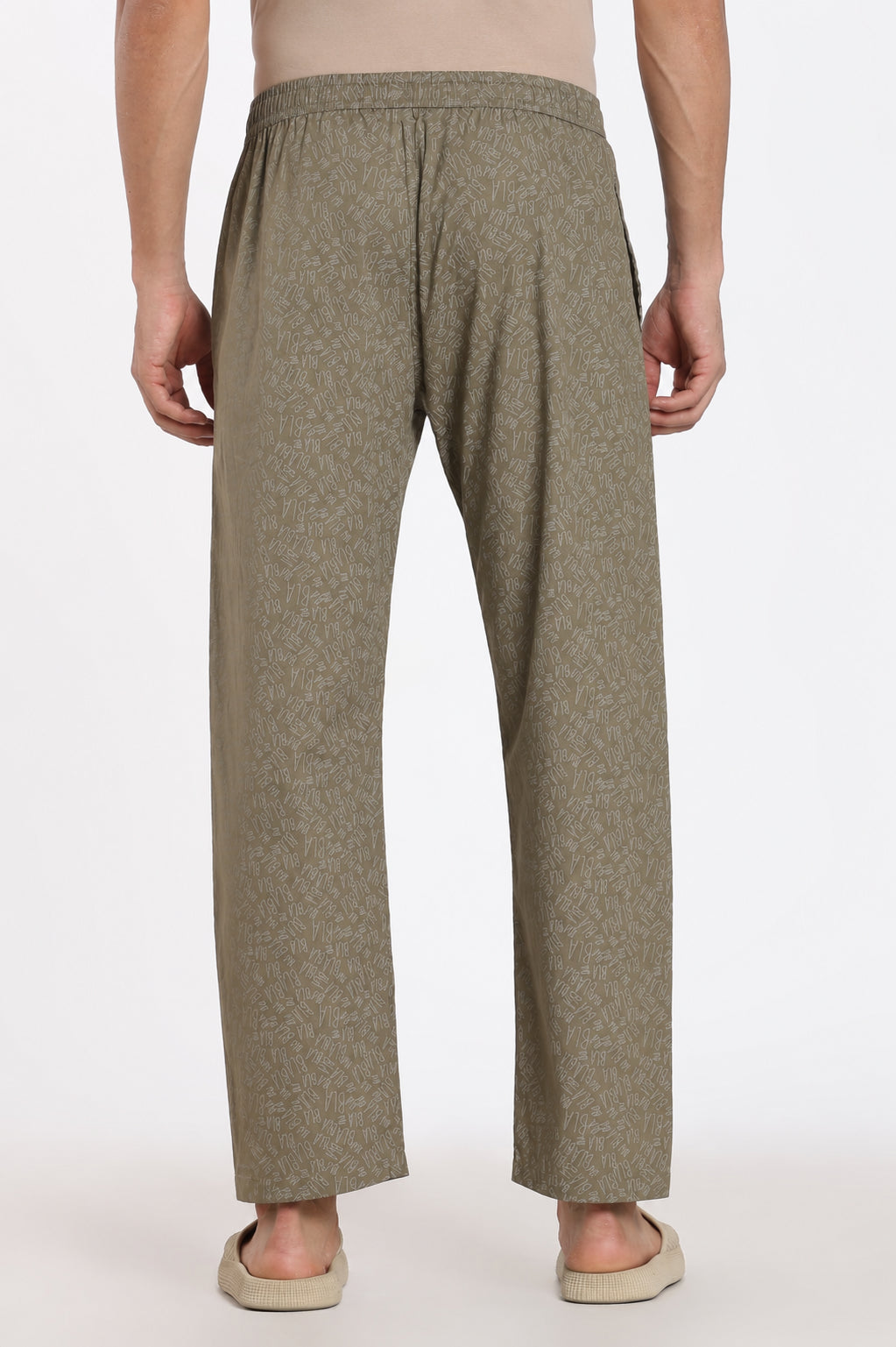 Olive Regular Fit Pyjamas With 2 Pocket for Men - Image 5