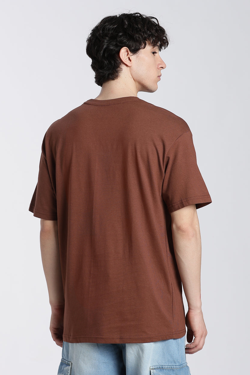 Brown Minion Graphic Oversized Fit T-Shirt for Men - Image 5