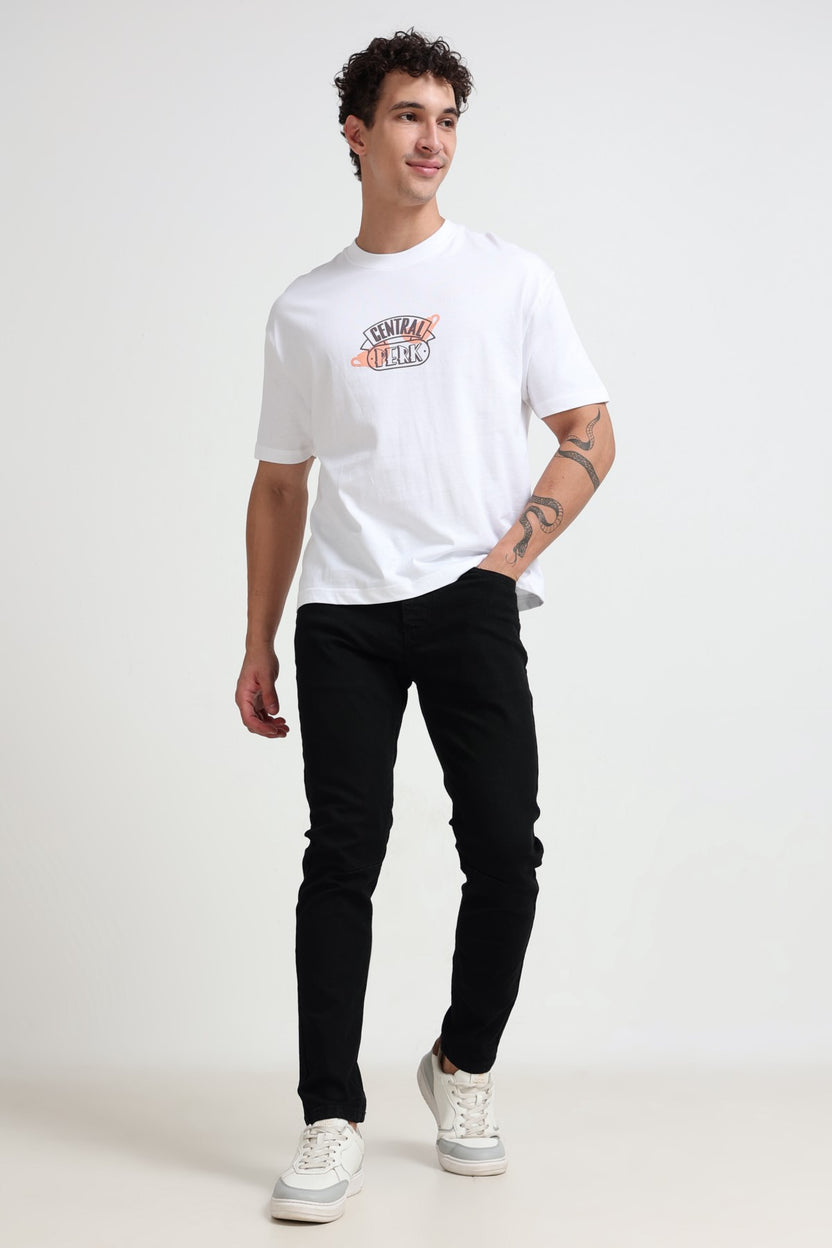 White Graphic Printed Regular Fit T-Shirt For Men - Image 6