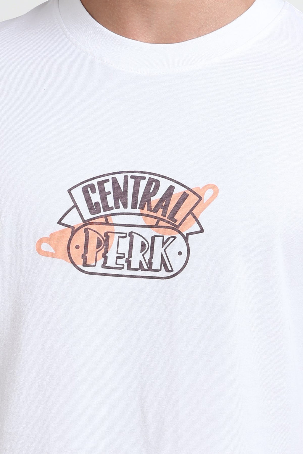 White Graphic Printed Regular Fit T-Shirt For Men - Image 3