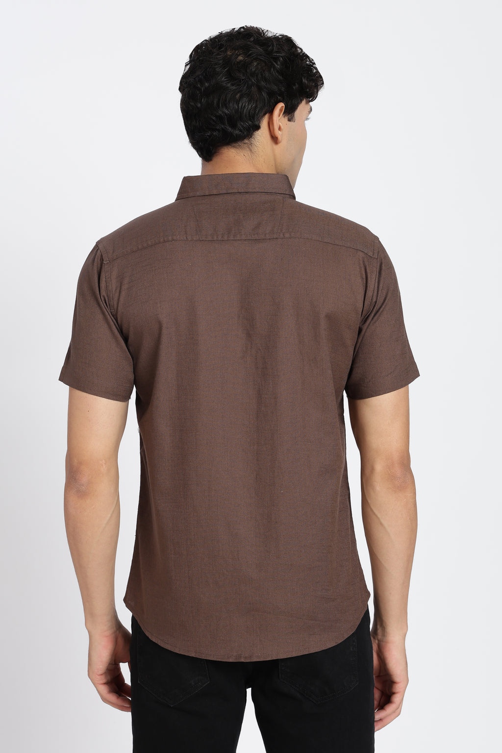 Chocolate Cotton Regular Fit Shirt for Men - Image 5