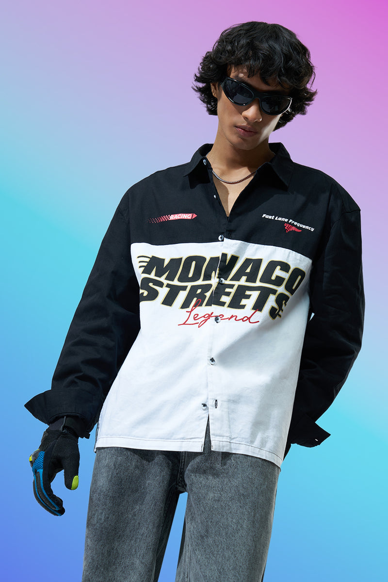 White Graphic Printed Regular Fit Shirt For Men