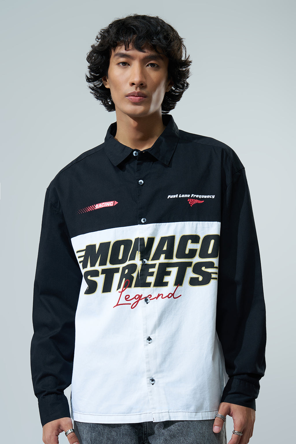 White Graphic Printed Regular Fit Shirt for Men - Image 2