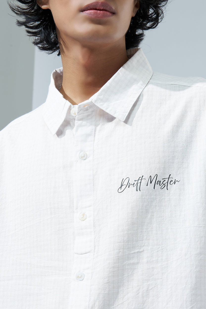 White Car Graphic Printed Regular Fit Shirt For Men - Image 2