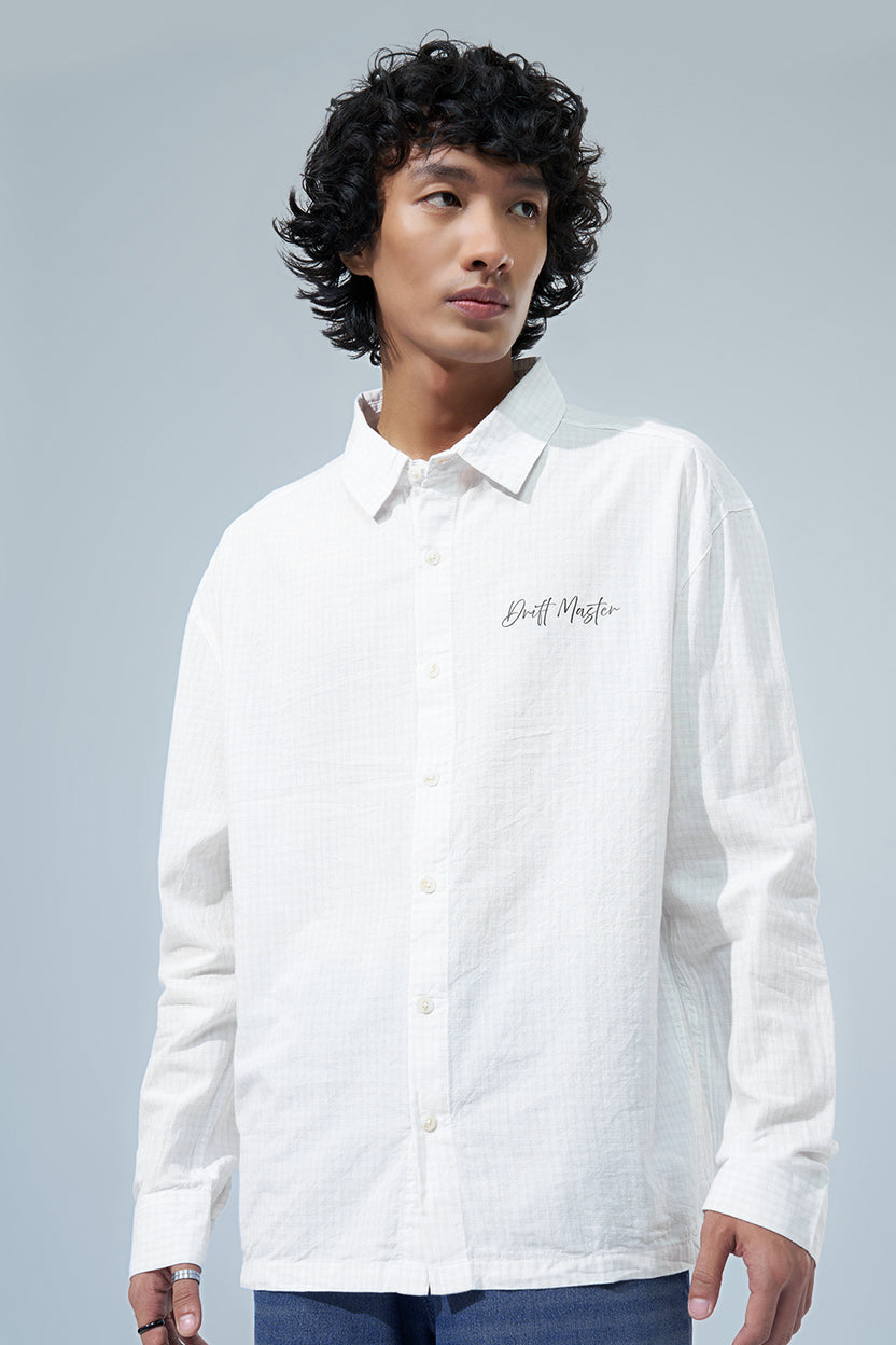 White Car Graphic Printed Regular Fit Shirt For Men - Image 3