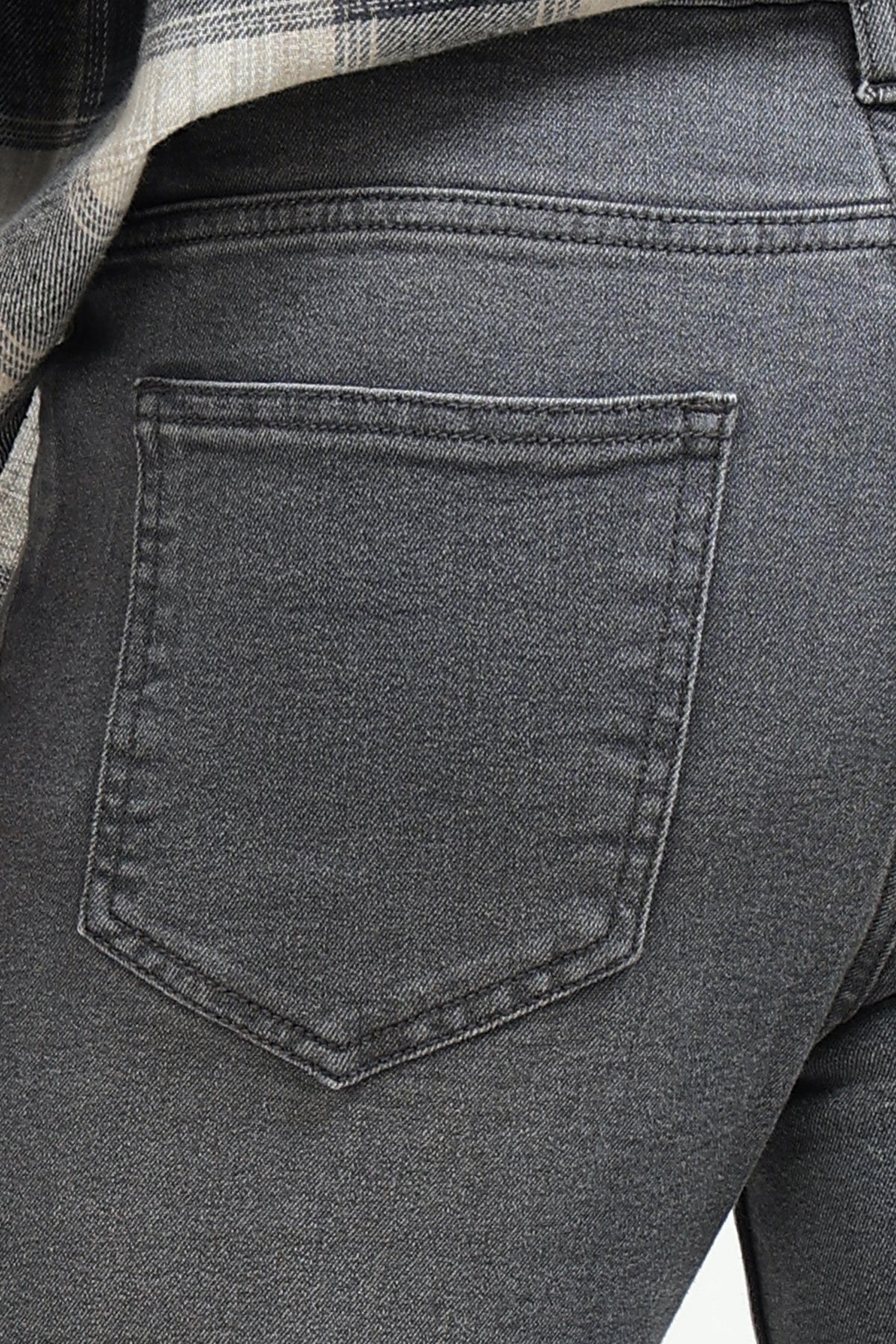 Grey Solid Slim Fit Jeans for Men - Image 4