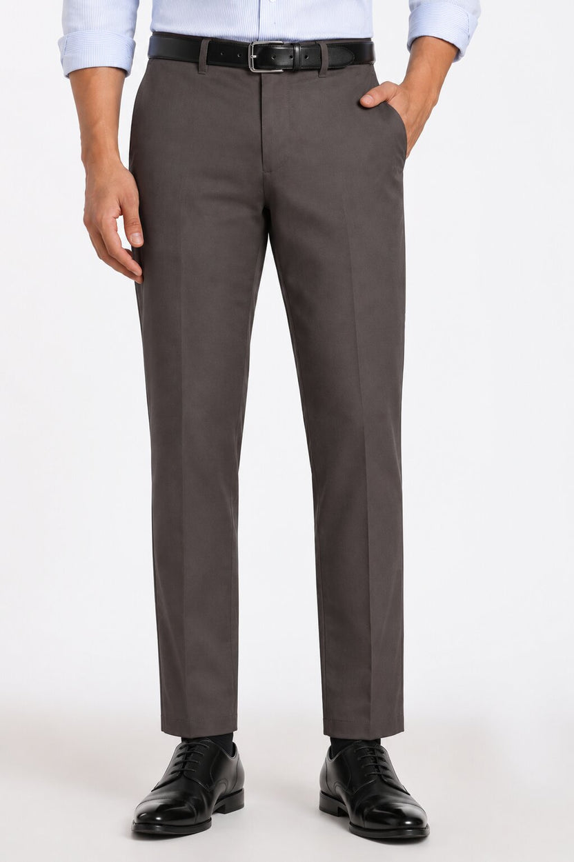 Chocolate Regular Fit 4 Pocketed Chinos For Men - Image 1