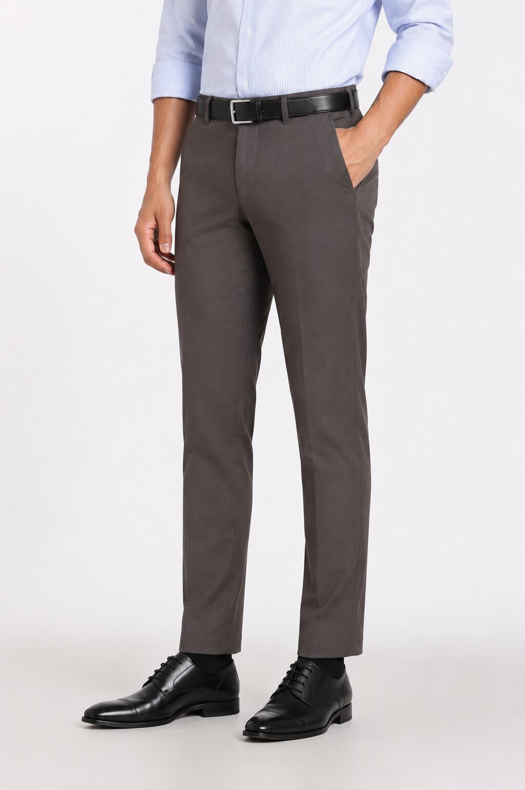 Chocolate Regular Fit 4 Pocketed Chinos for Men - Image 2