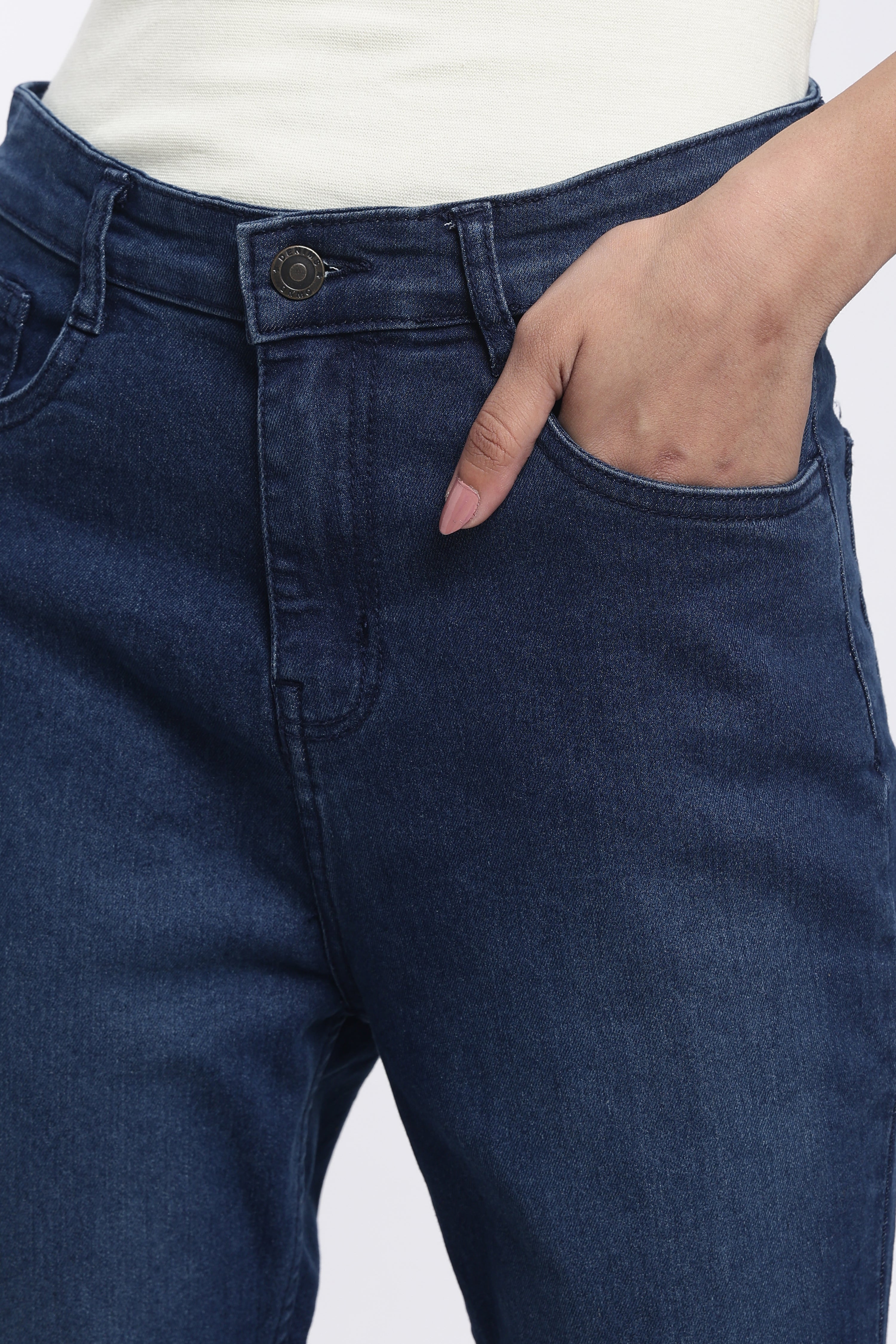 Navy Regular Fit Jeans for Women - Image 3