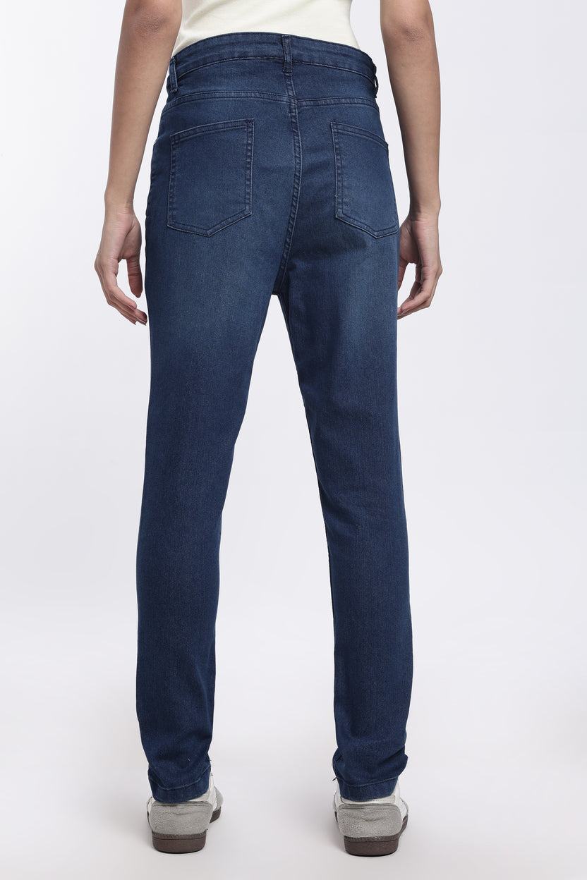 Navy Regular Fit Jeans for Women - Image 5