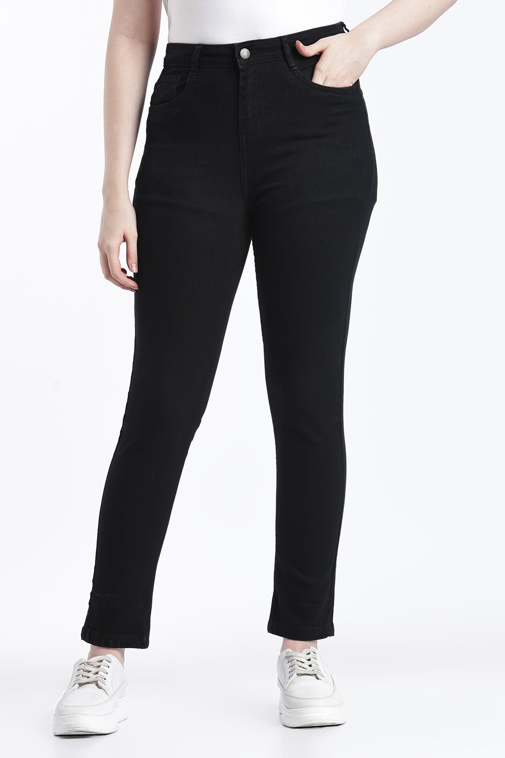 Black Skinny Fit Jeans With 5 Pocket for Women - Image 2