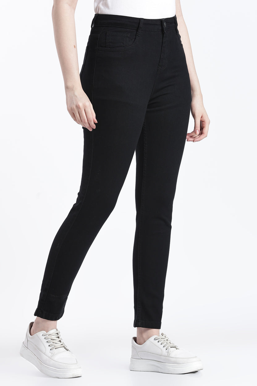 Black Skinny Fit Jeans With 5 Pocket for Women - Image 4