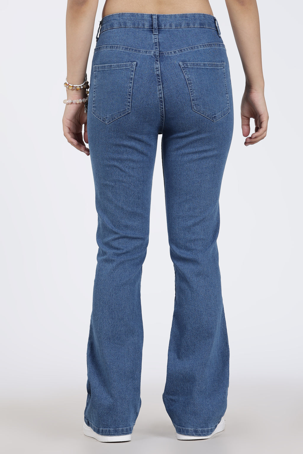 Blue 5 Pocketed Boot-Cut Jeans for Women - Image 5