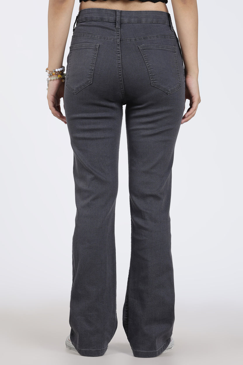 Grey 5 Pocketed Straight Fit Jeans for Women - Image 5