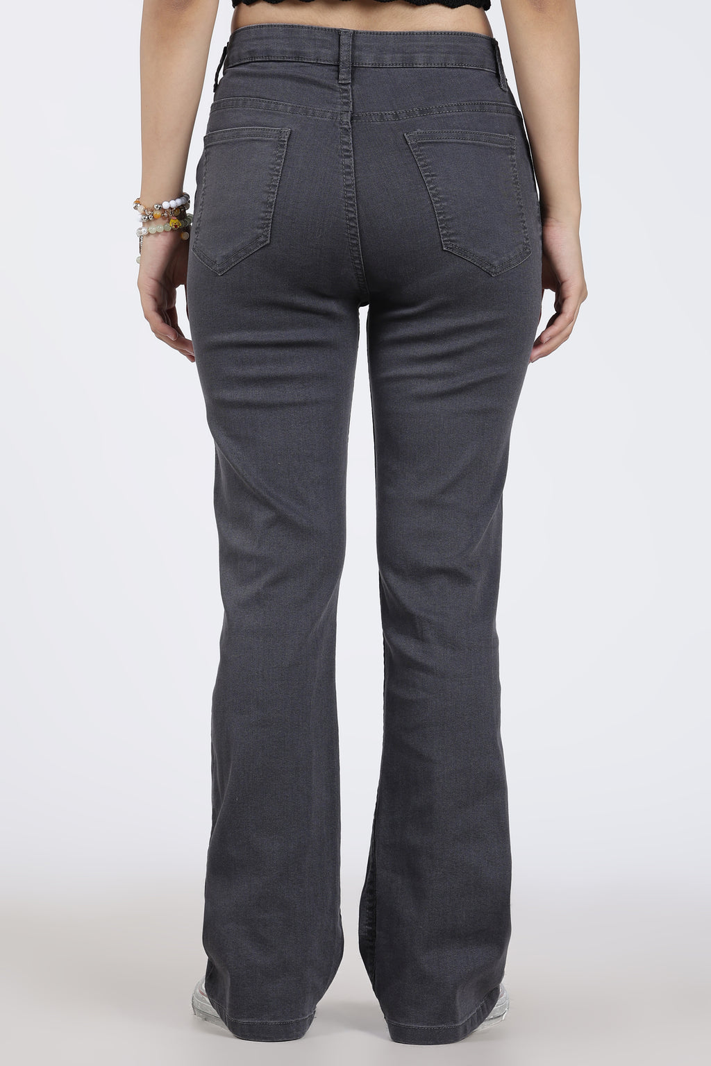 Grey 5 Pocketed Straight Fit Jeans for Women - Image 5