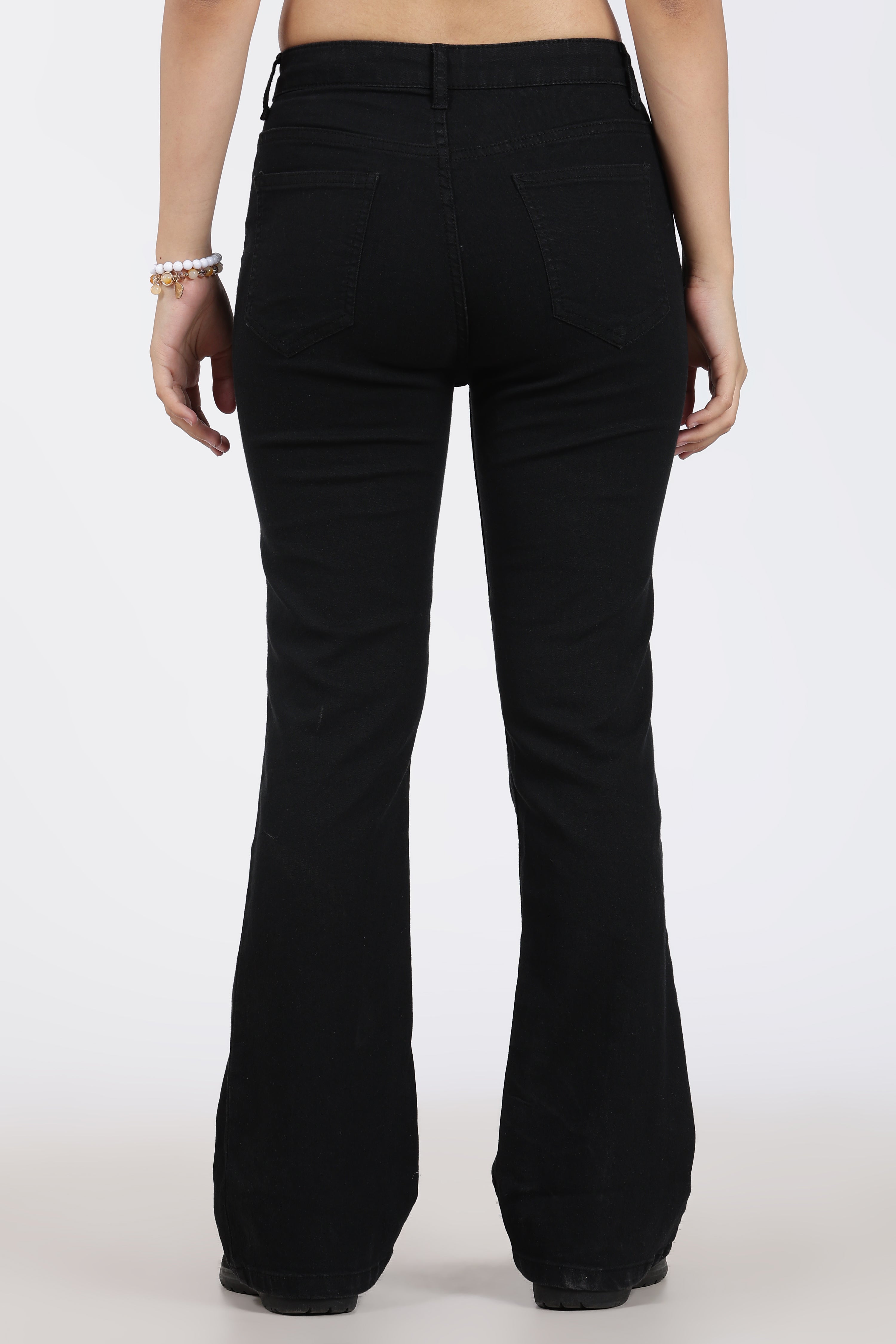 Black 5 Pocketed Regular Fit Jeans for Women - Image 5