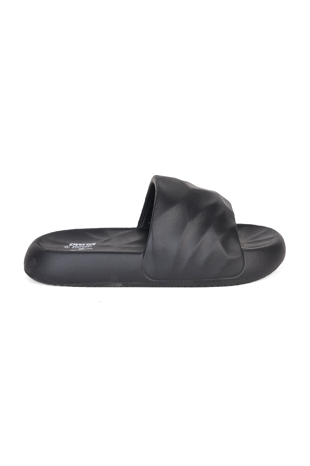 Black Textured Pool Slides for Men - Image 2