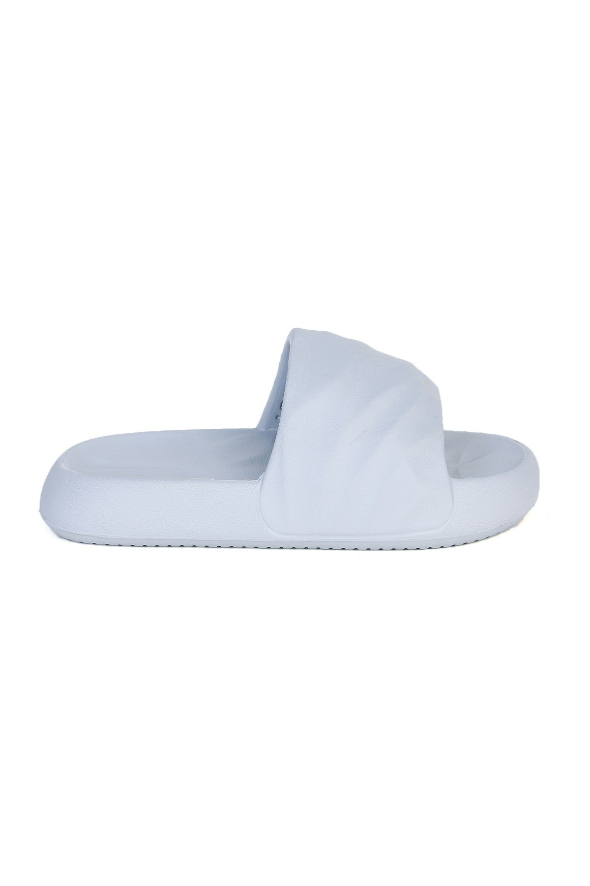 Light Grey Textured Pool Slides for Men - Image 2