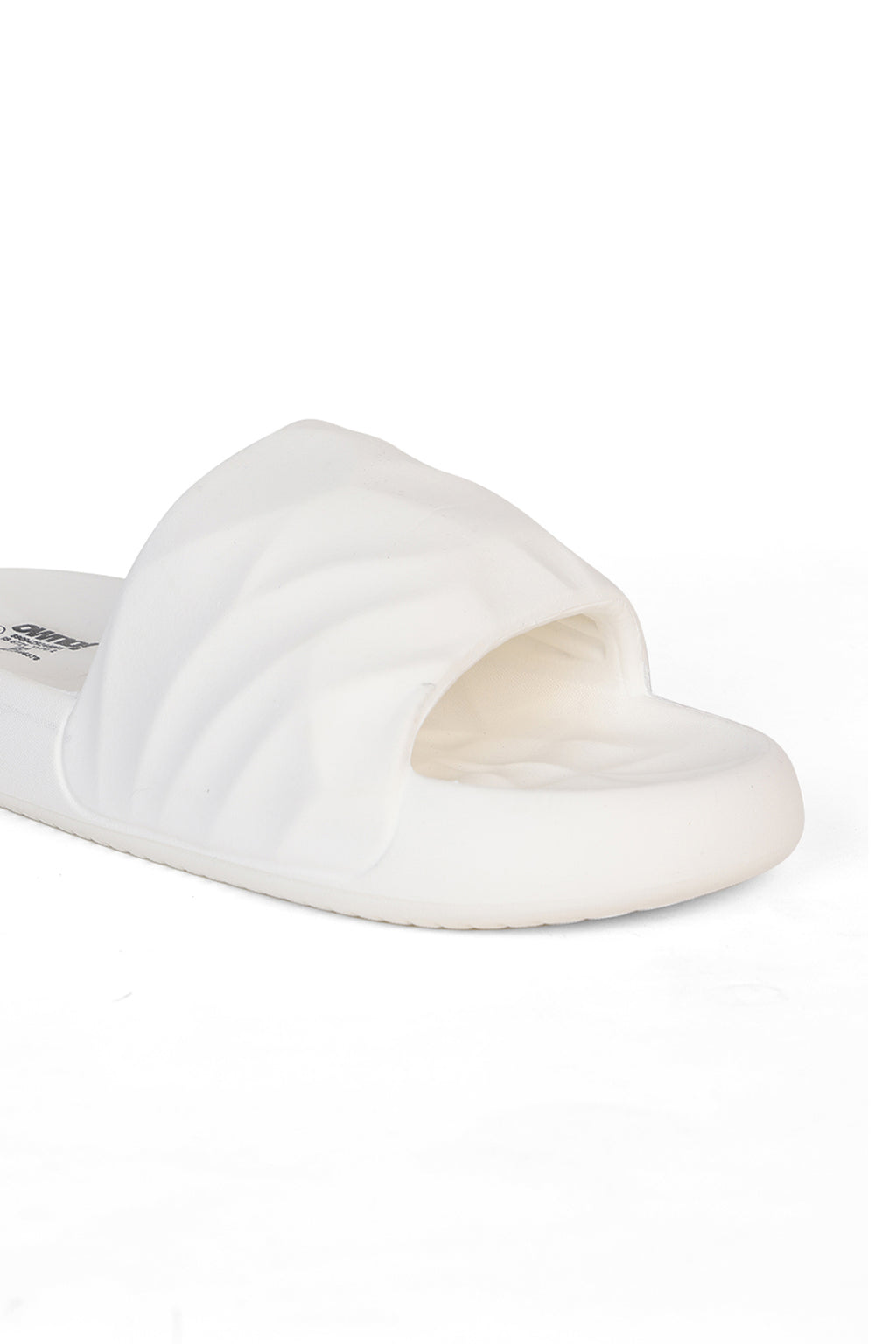 Off White Textured Pool Slides for Men - Image 4