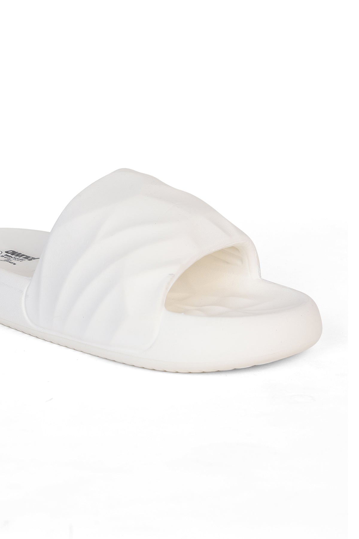 Off White Textured Pool Slides for Men - Image 4
