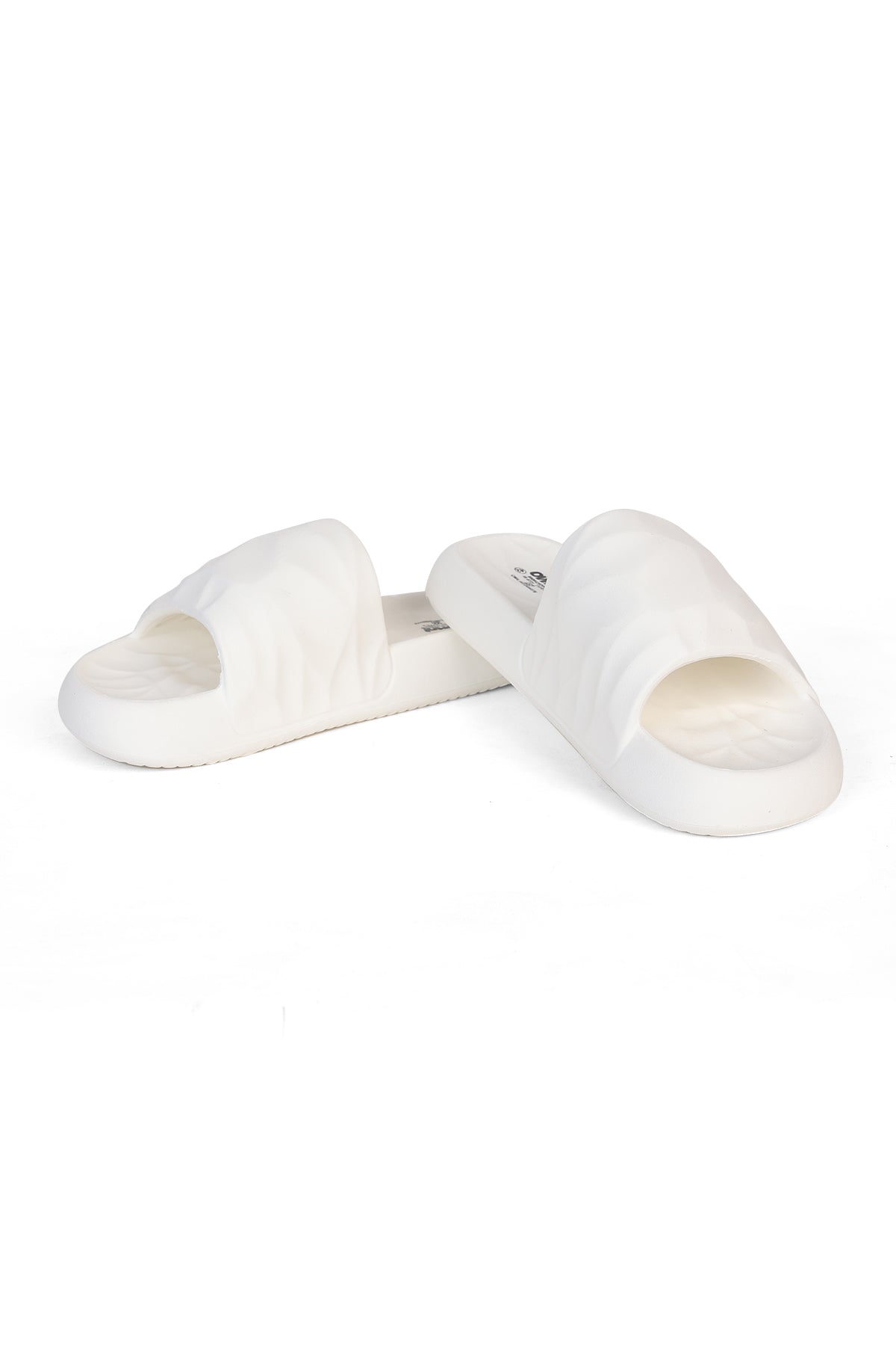 Off White Textured Pool Slides for Men - Image 6