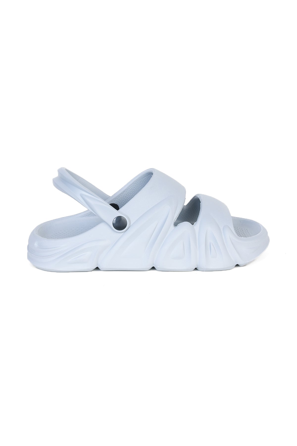 Light Grey Textured Pool Slides for Men - Image 2