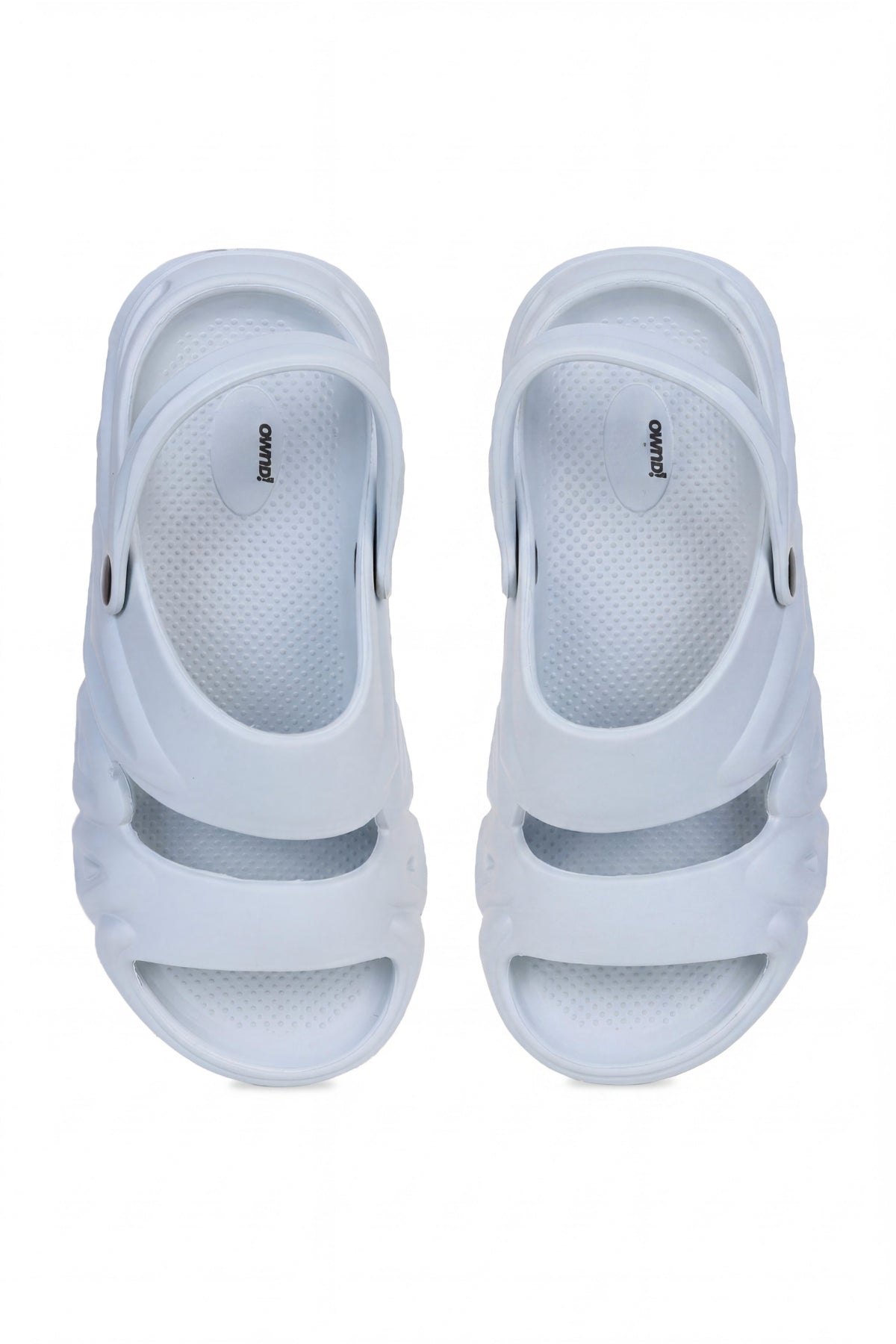 Light Grey Textured Pool Slides for Men - Image 5