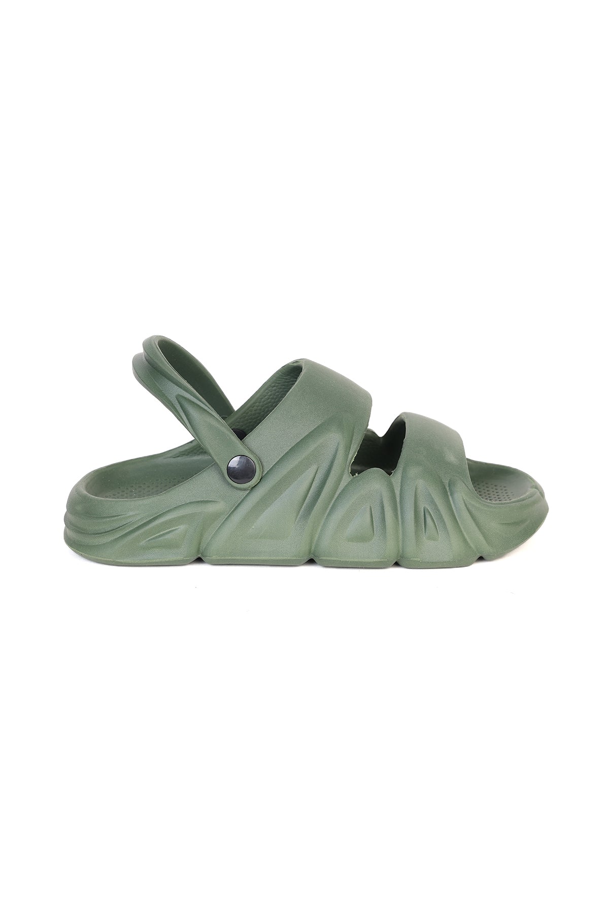 Olive Textured Pool Slides for Men - Image 2