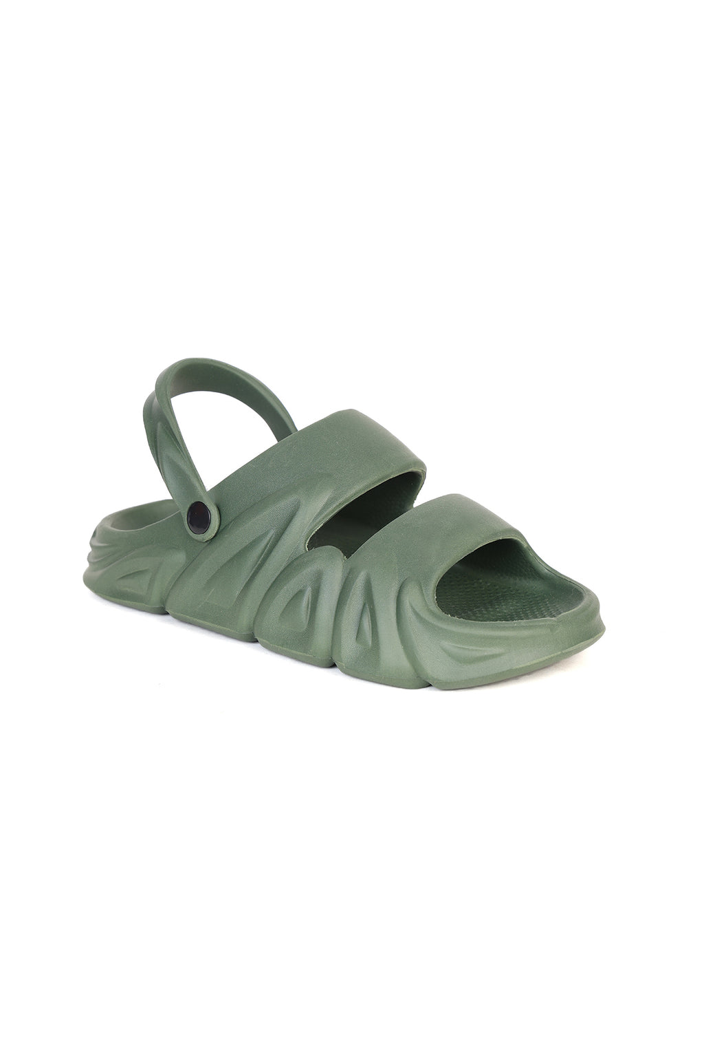 Olive Textured Pool Slides for Men - Image 3