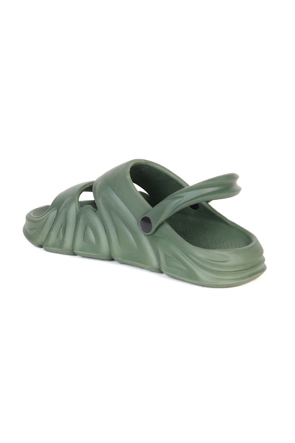 Olive Textured Pool Slides for Men - Image 6