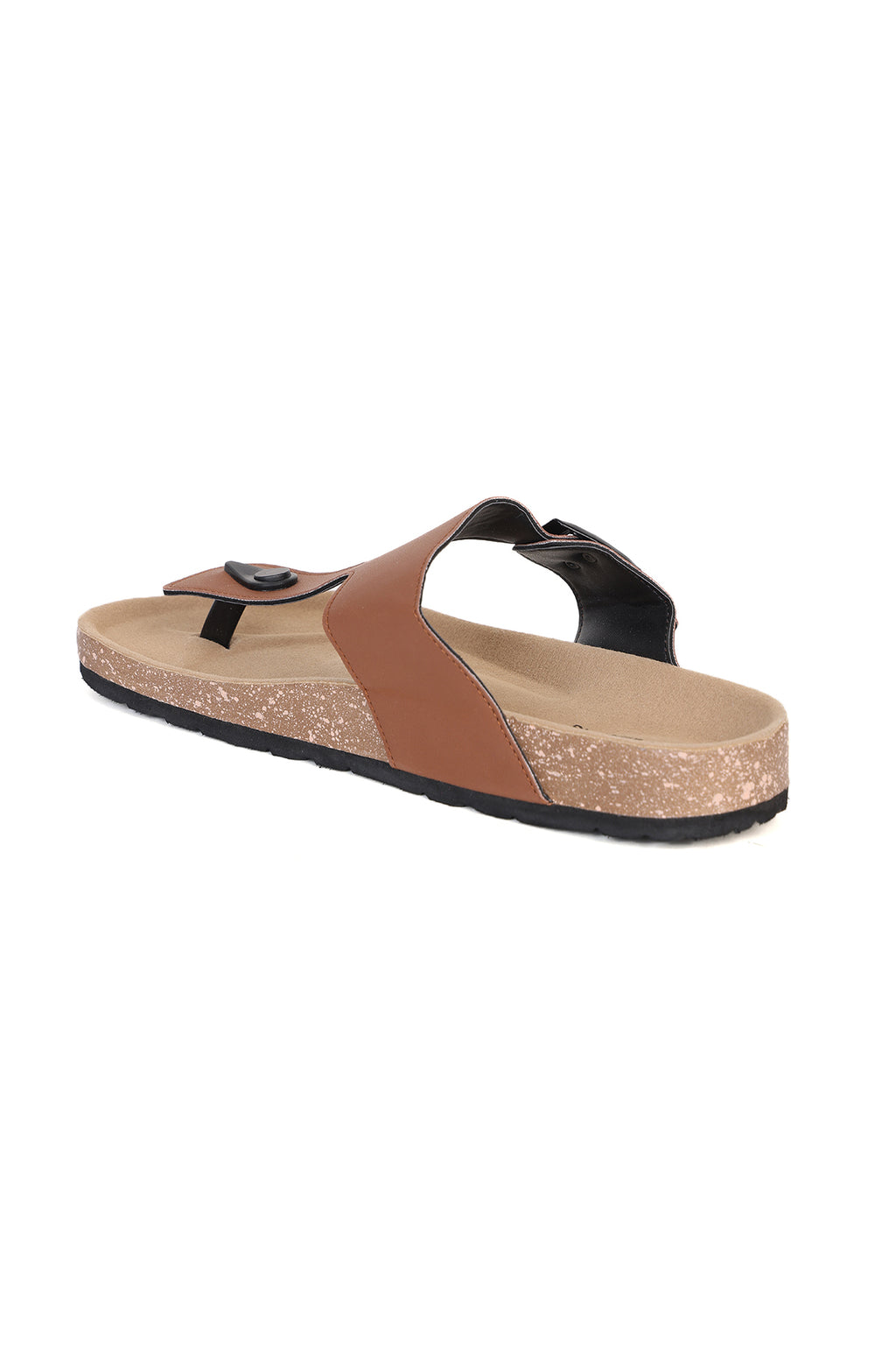 Brown Solid Sandals for Men - Image 4
