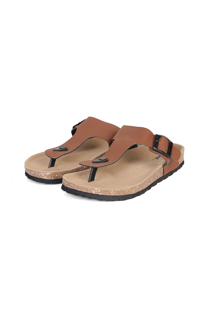 Brown Solid Sandals for Men - Image 5