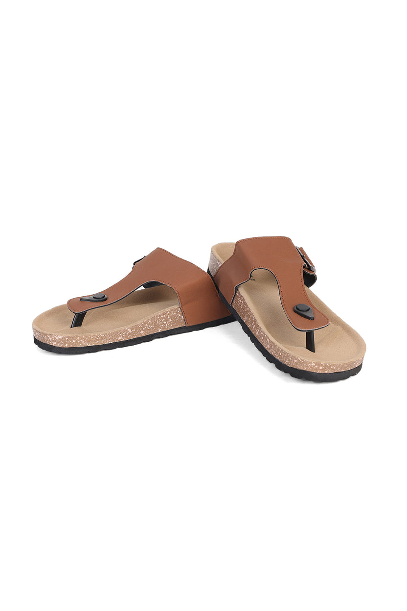 Brown Solid Sandals for Men - Image 6