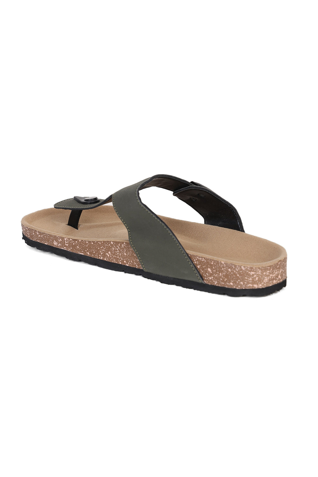 Olive Solid Sandals for Men - Image 4