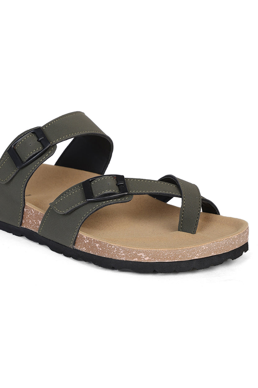 Olive One Toe Sandals for Men - Image 3